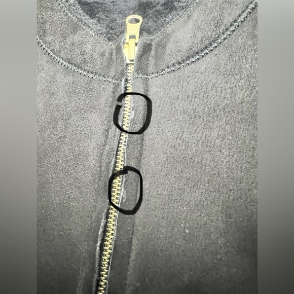 Trilogy Women’s Black Suede/Faux Fur Reversible Vest, Size Small, Zipper - Picture 9 of 9